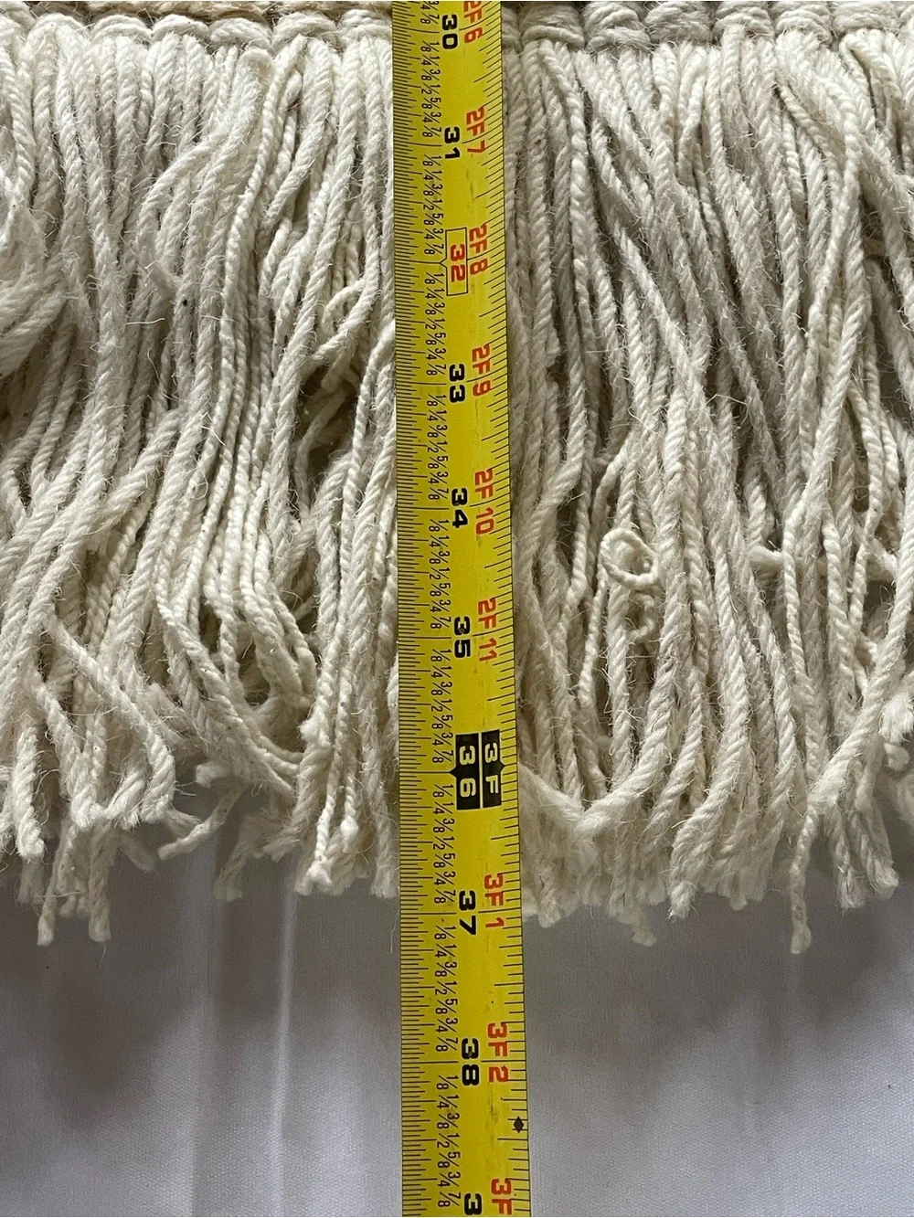 Handwoven Cream & Blue Boho Wall Hanging Macramé Tapestry